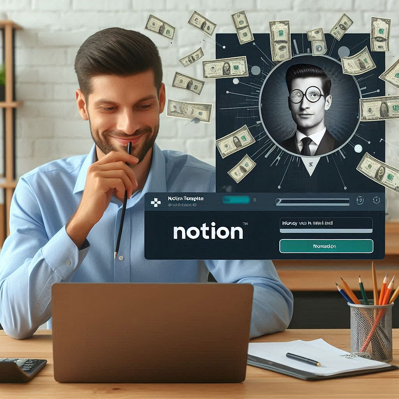 Notion templates on Etsy